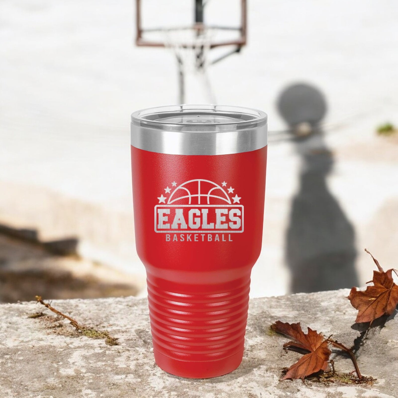 Basketball Mascot Engraved 30oz Tumbler by Sunny Box