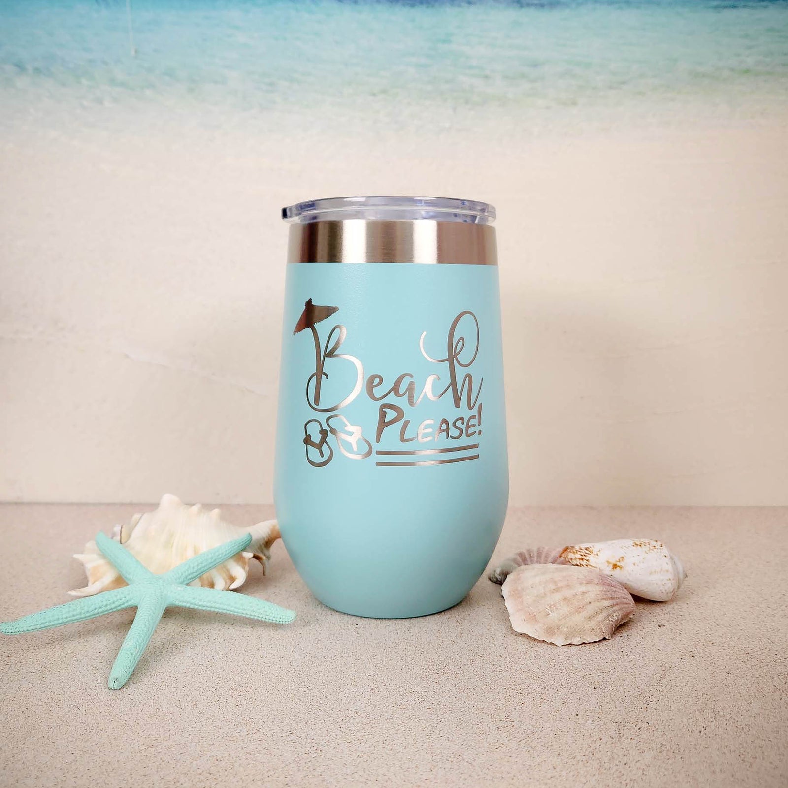 Beach Please - Engraved Polar Camel Tumbler
