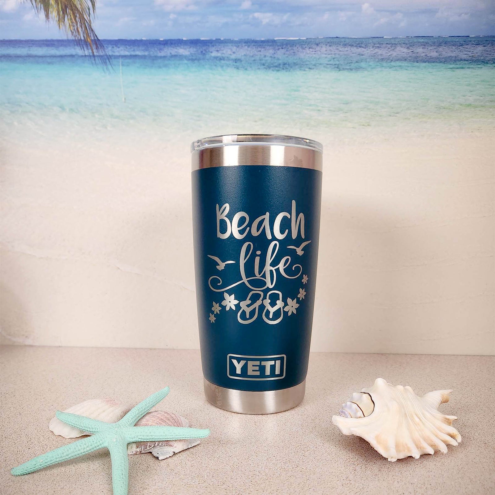 Beach Life - Engraved YETI Tumbler