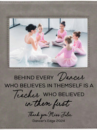 Dance Teacher Personalized Engraved Gray Picture Frame by Sunny Box