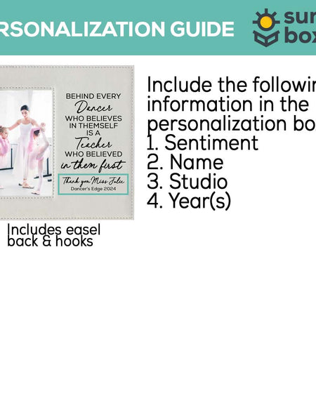 Dance Teacher Leatherette Wide Picture Frame