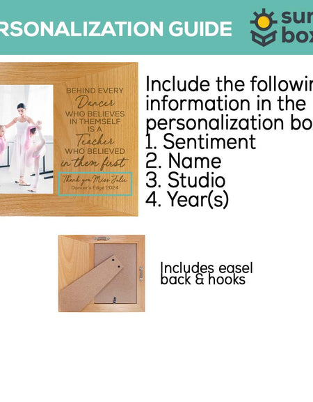 Dance Teacher Wood Wide Picture Frame