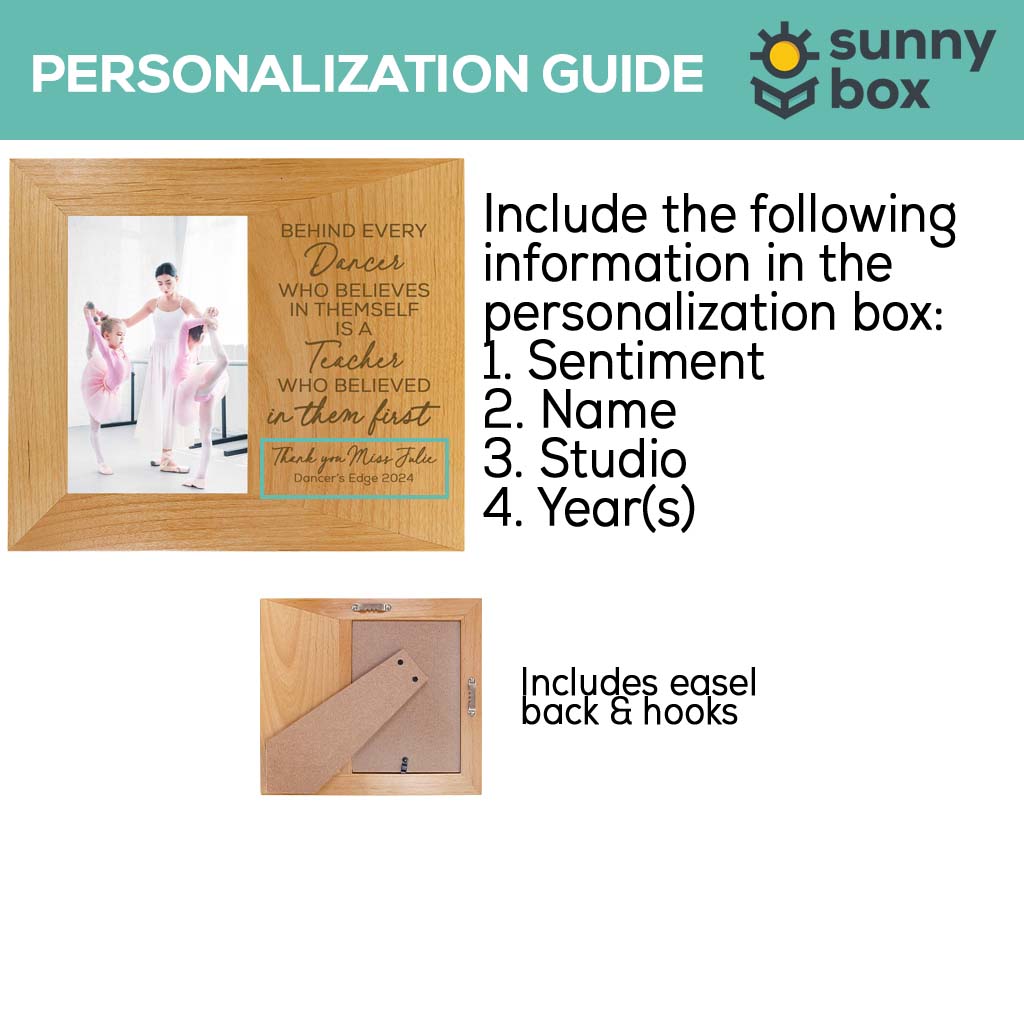 Dance Teacher Wood Wide Picture Frame