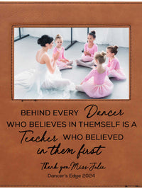 Dance Teacher Personalized Engraved Rawhide Picture Frame by Sunny Box