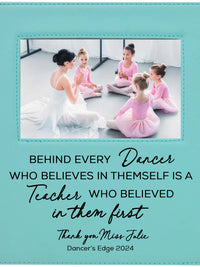 Dance Teacher Personalized Engraved Teal Picture Frame by Sunny Box