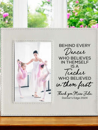 Dance Teacher Personalized Engraved White Picture Frame by Sunny Box