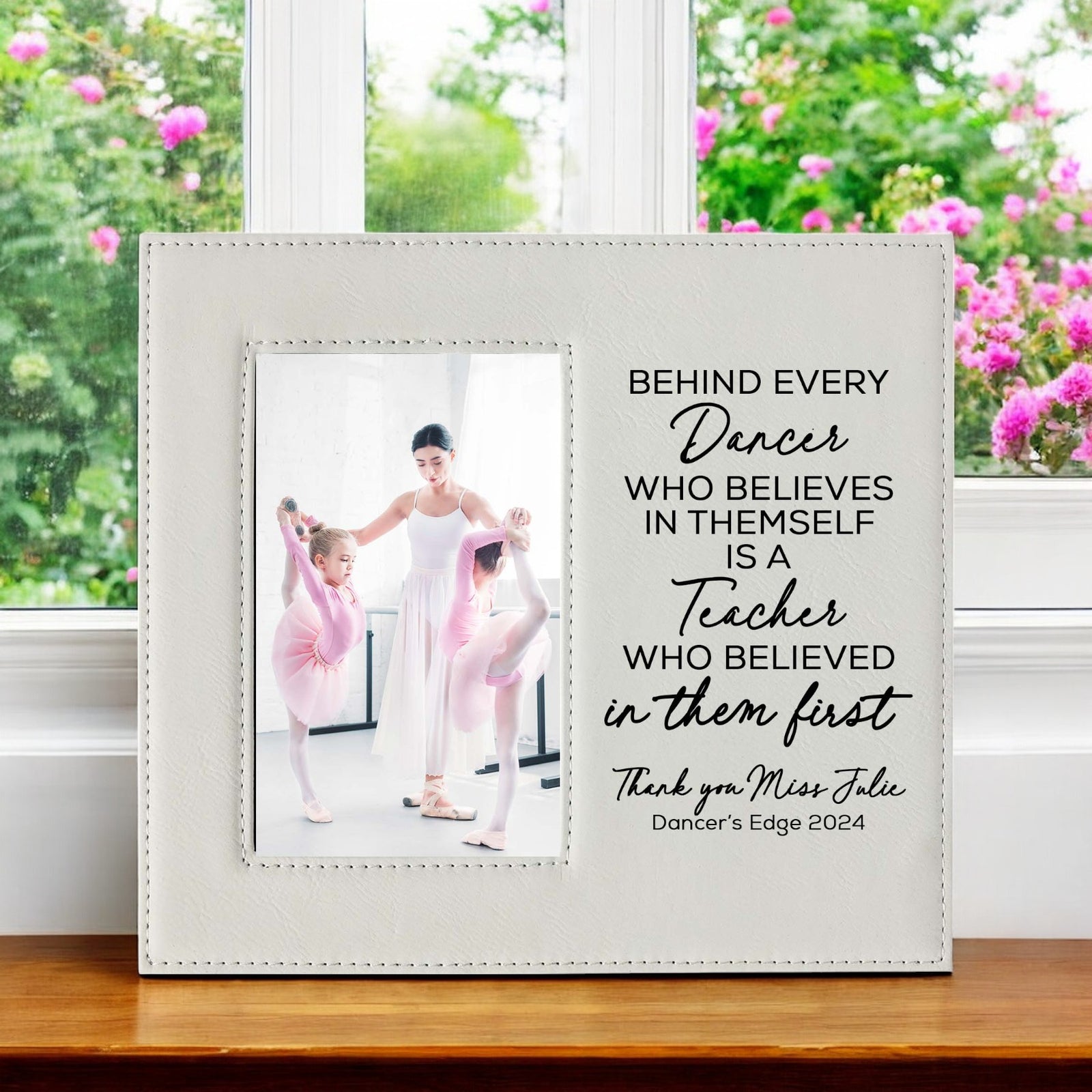 Dance Teacher Personalized Engraved White Picture Frame by Sunny Box