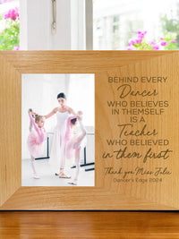 Dance Teacher Personalized Engraved Wood Picture Frame by Sunny Box