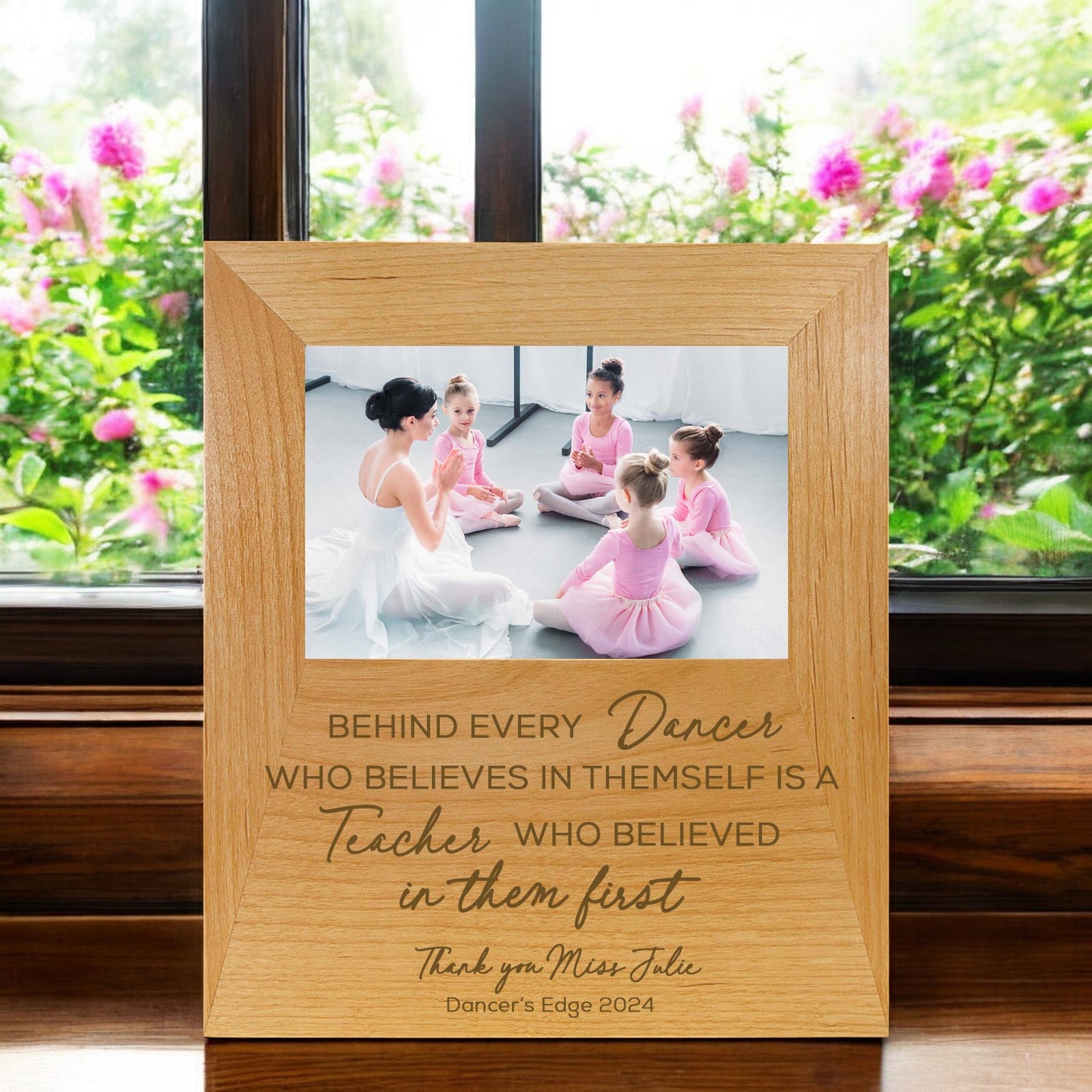 Dance Teacher Personalized Engraved Wood Picture Frame by Sunny Box