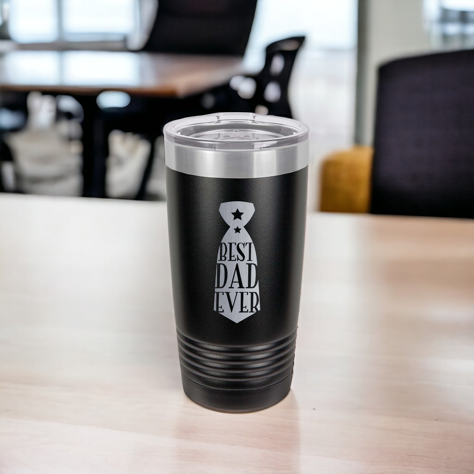 Best Dad Ever - Engraved 20oz Black Polar Camel Tumbler - Sunny Box