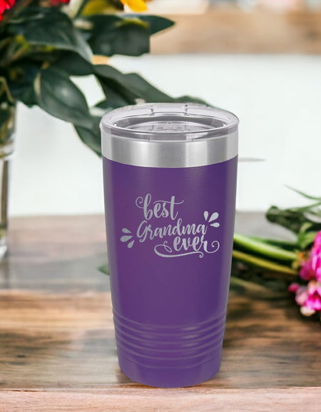 Best Grandma Ever - Engraved 20oz Purple Polar Camel Tumbler - Sunny Box