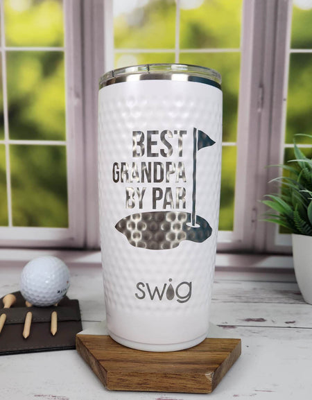 Best Grandpa by Par Engraved Golf Tumbler by Sunny Box
