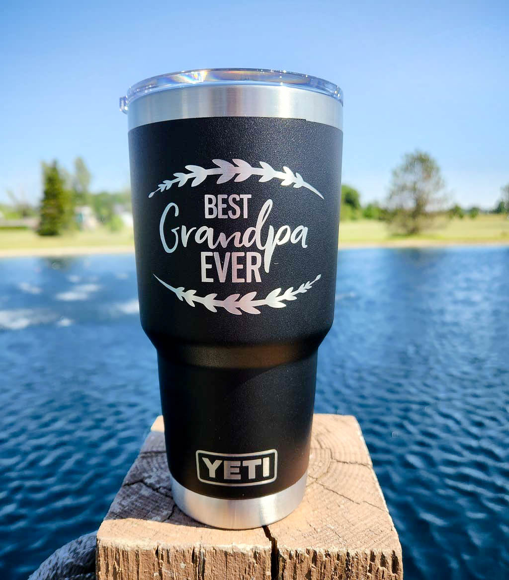 Best Grandpa Ever Engraved YETI Tumbler