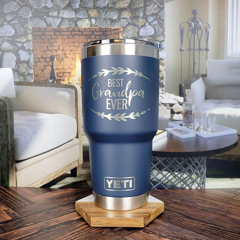 Best Grandpa Ever Engraved YETI Tumbler