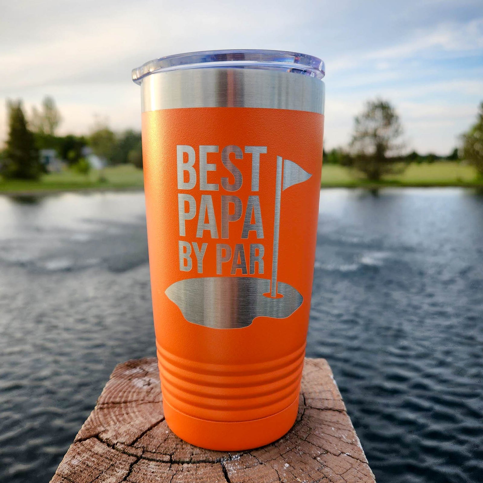 Best Papa By Par - Engraved Polar Camel Tumbler