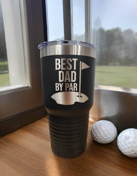 Best Dad By Par - Engraved Polar Camel Tumbler