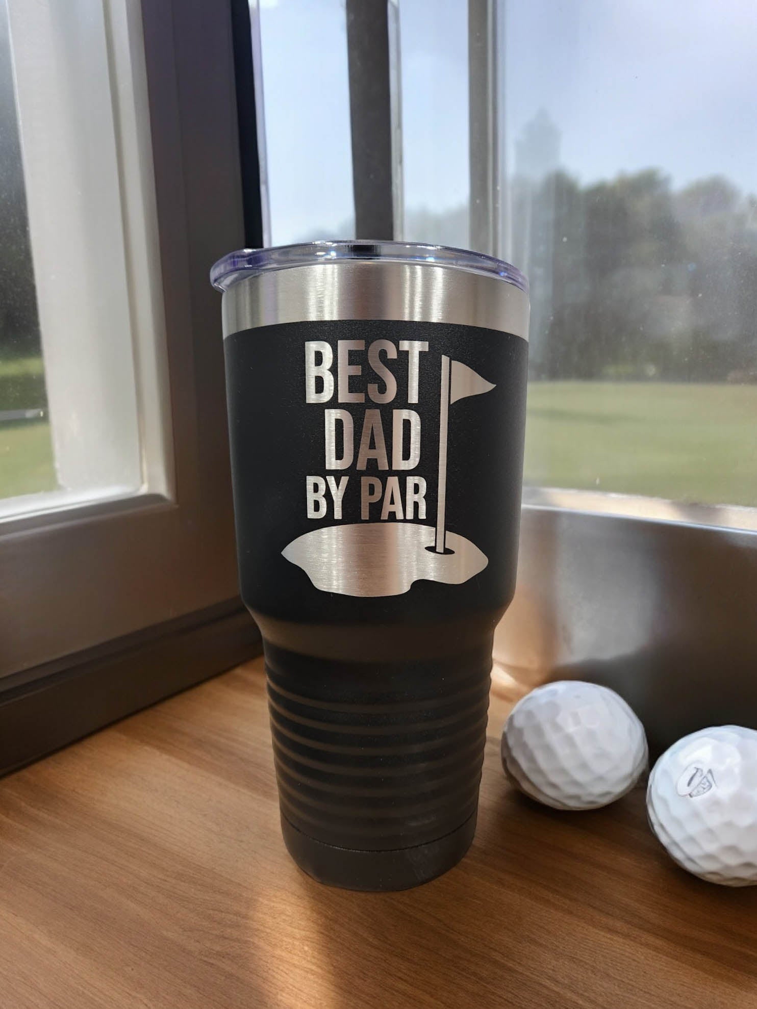Best Dad By Par - Engraved Polar Camel Tumbler