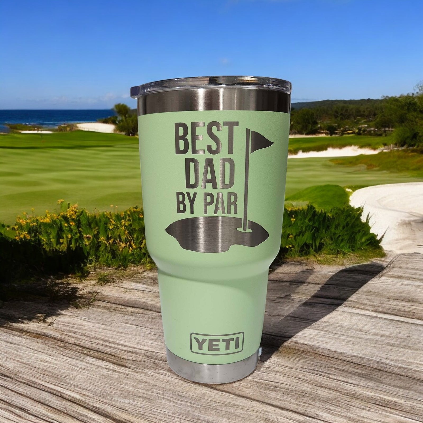 Best Dad By Par - Custom Engraved YETI