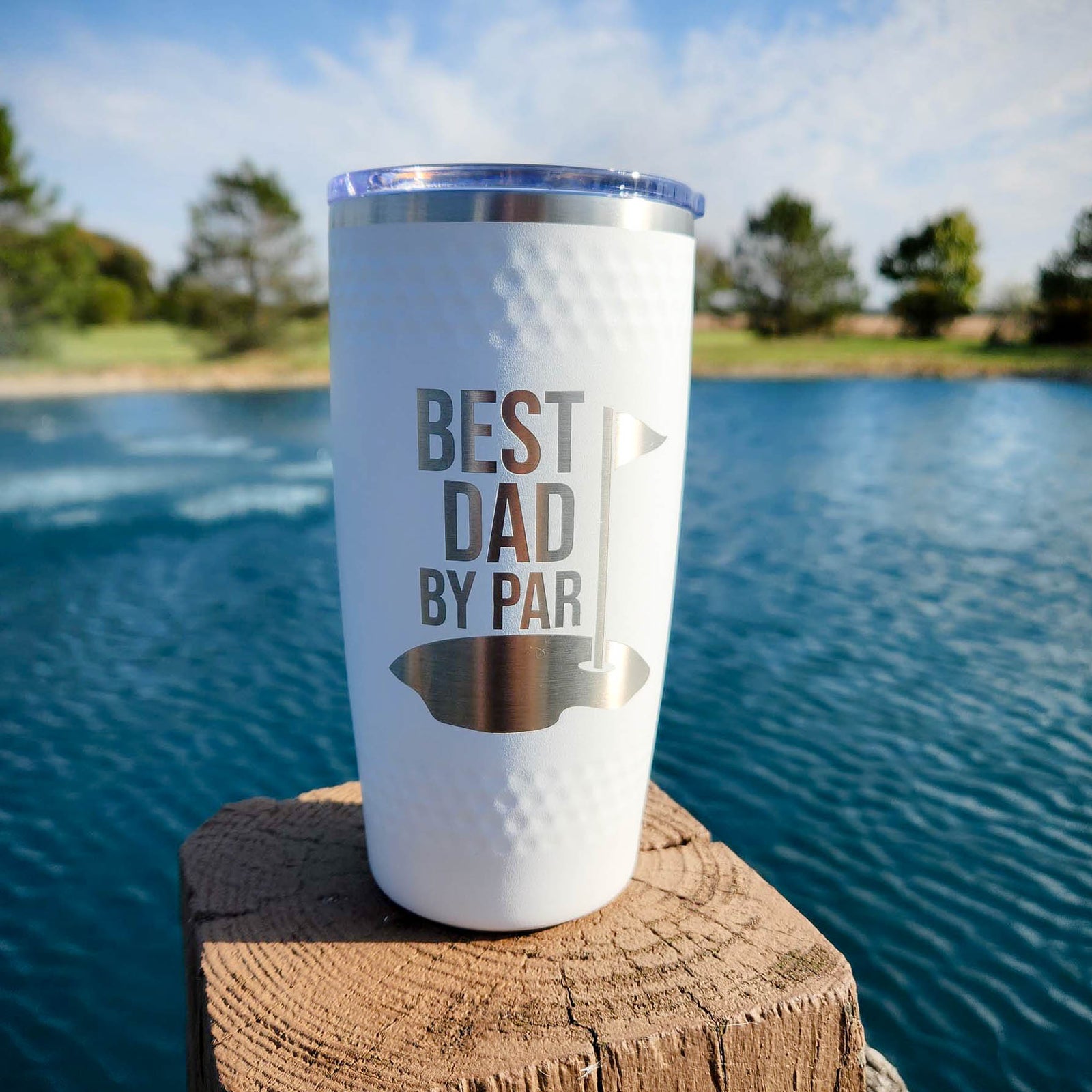 Best Dad by Par - Engraved Dimple Tumbler
