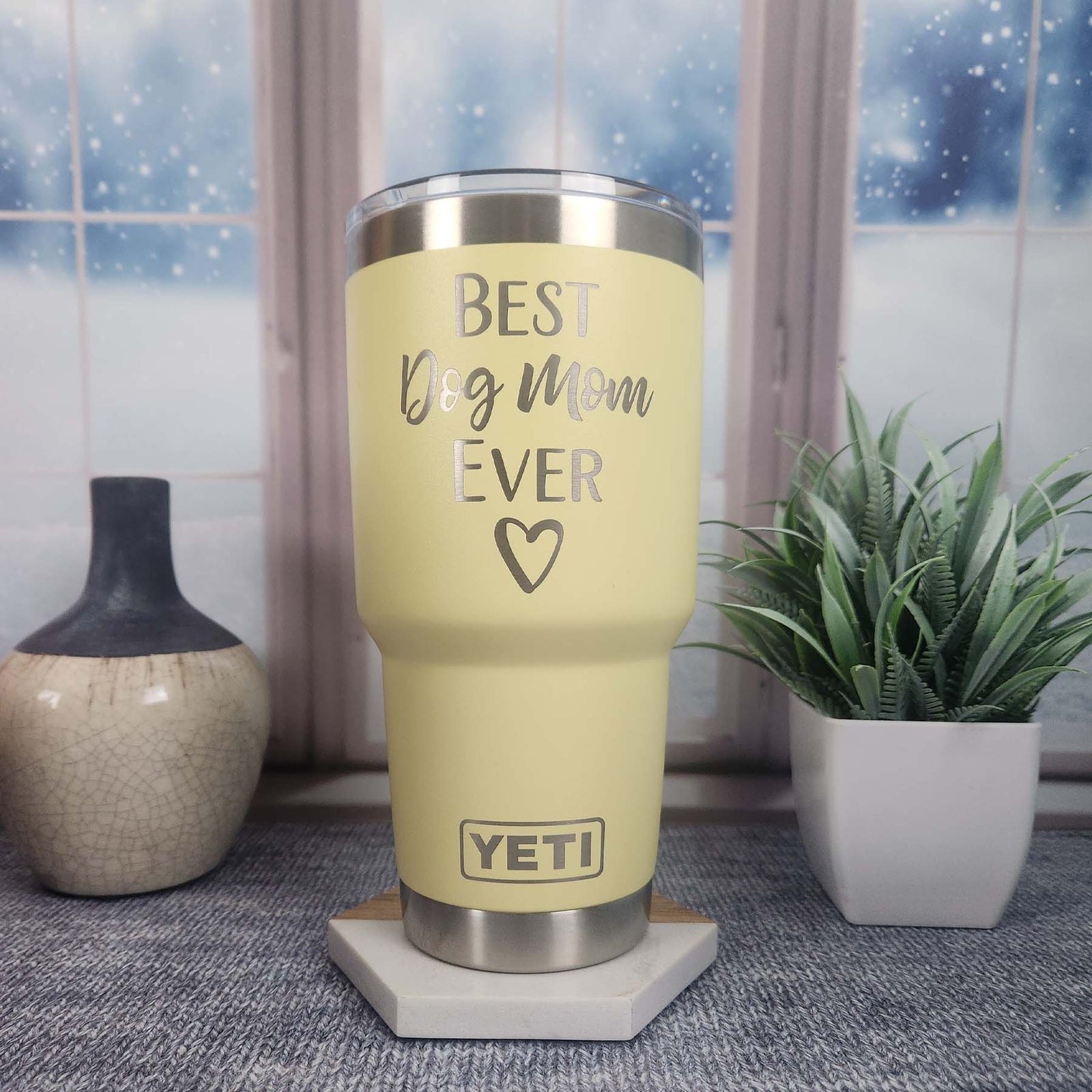 Best Dog Mom Ever Engraved YETI Tumbler