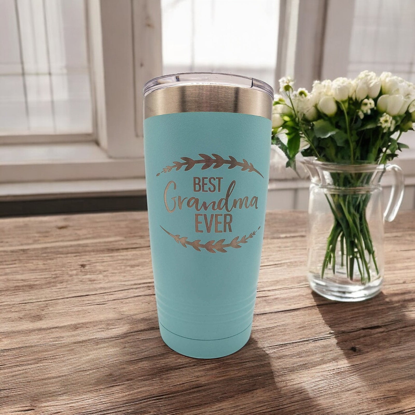 Best Grandma Ever Engraved Polar Camel 20oz tumbler Teal - Sunny Box