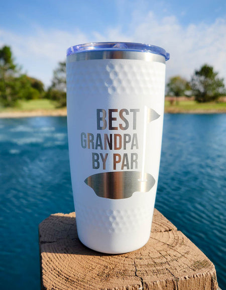 Best Grandpa by Par Engraved Golf Tumbler by Sunny Box