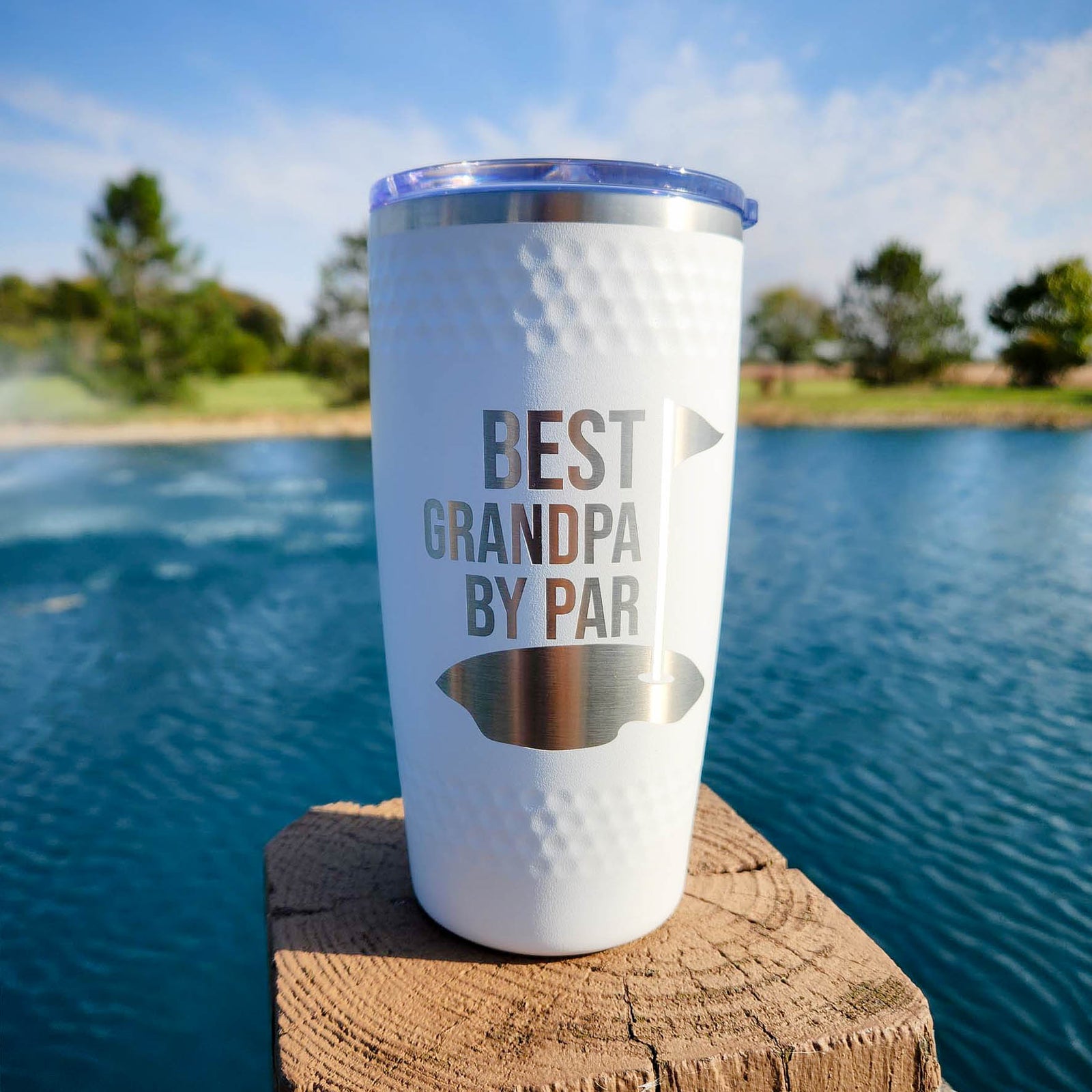 Best Grandpa by Par Engraved Golf Tumbler by Sunny Box