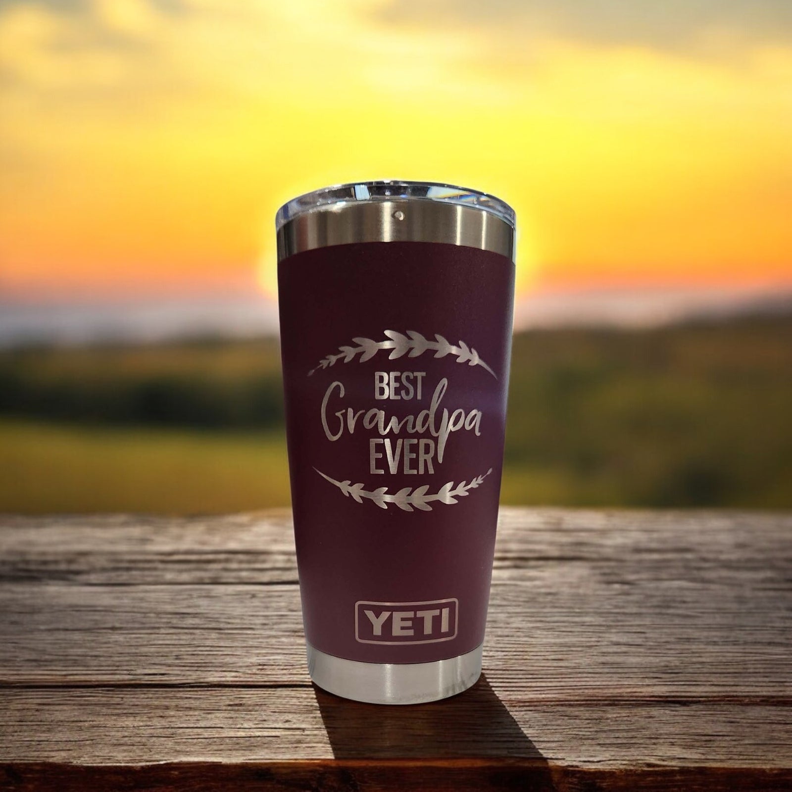 Best Grandpa Ever Engraved YETI Tumbler