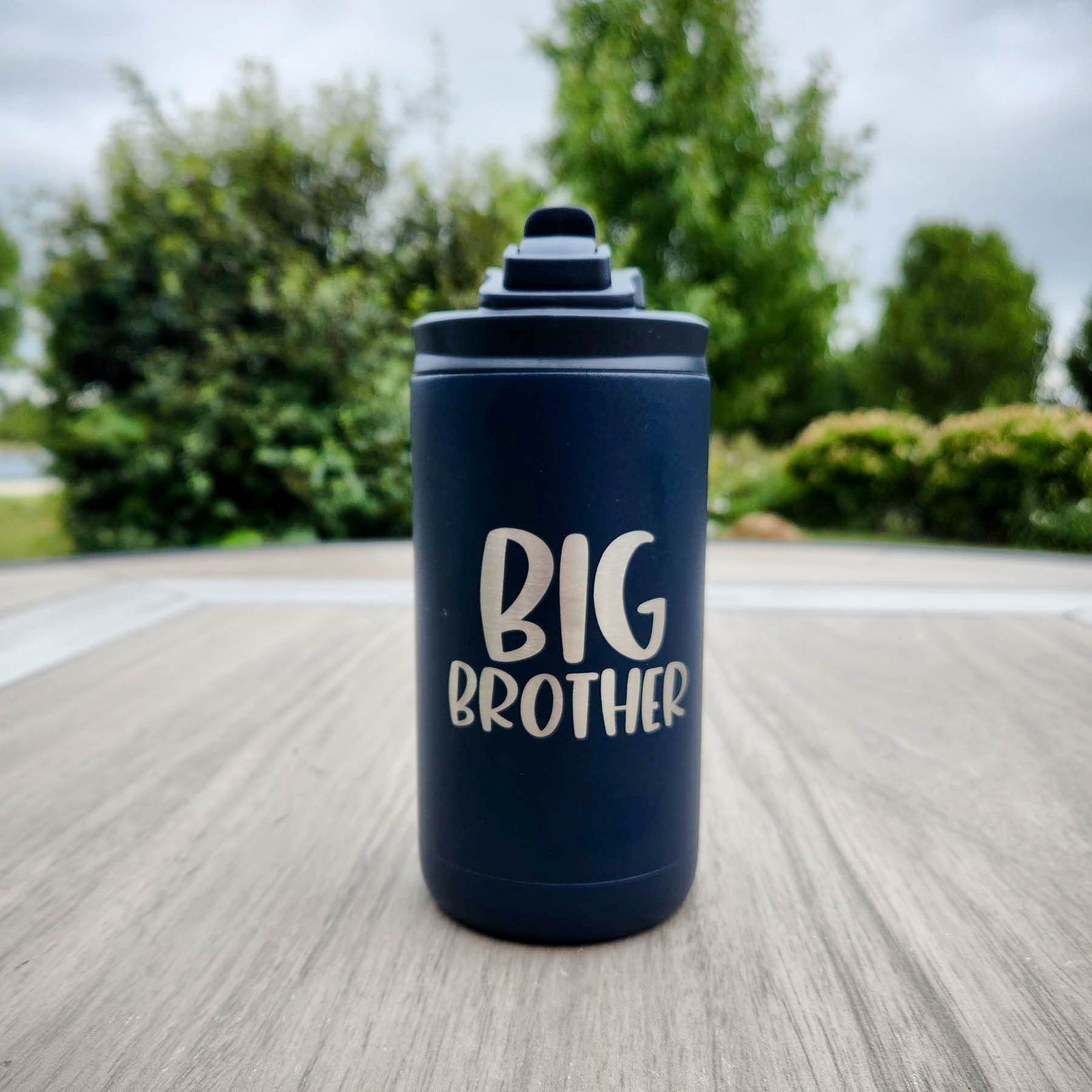 Big Brother Engraved 12oz Water Bottle Navy by Sunny Box