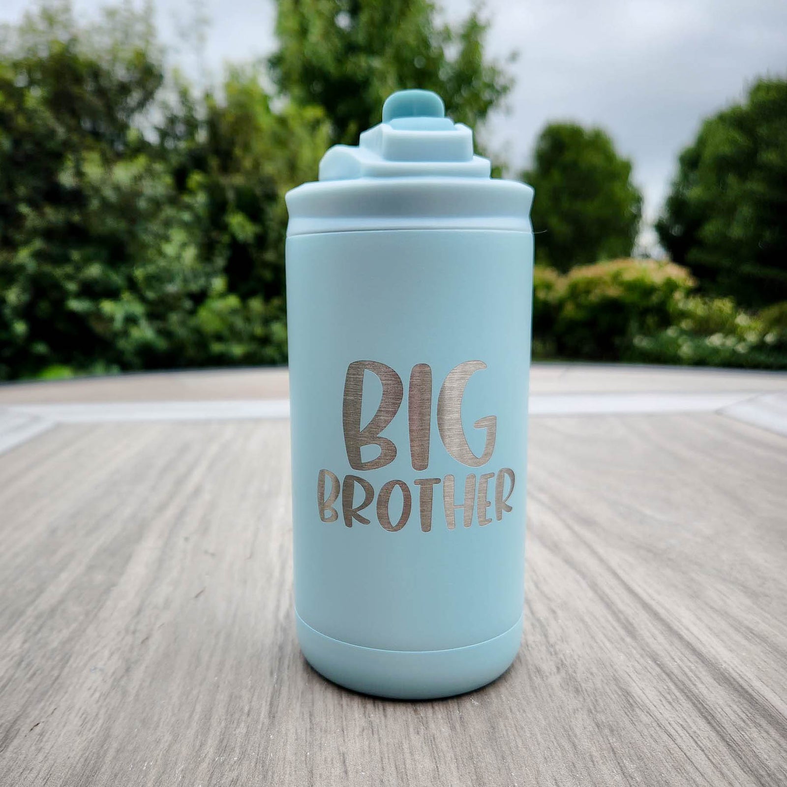 Big Brother Engraved 12oz Water Bottle Seaglass Matte by Sunny Box
