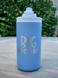 Big Brother Engraved 12oz Water Bottle Slate BLue by Sunny Box