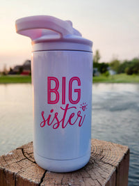 Big Sister Printed 12oz Water Bottle Magic Mist Glitter by Sunny Box
