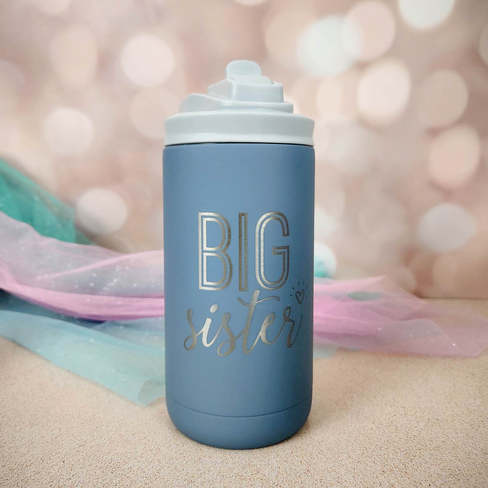 Big Sister Engraved 12oz Kids Water Bottle