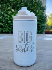 Big Sister Personalized Engraved 12oz Kids Water Bottle Moon Lake Matte by Sunny Box
