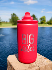 Big Sister Engraved 12oz Kids Water Bottle