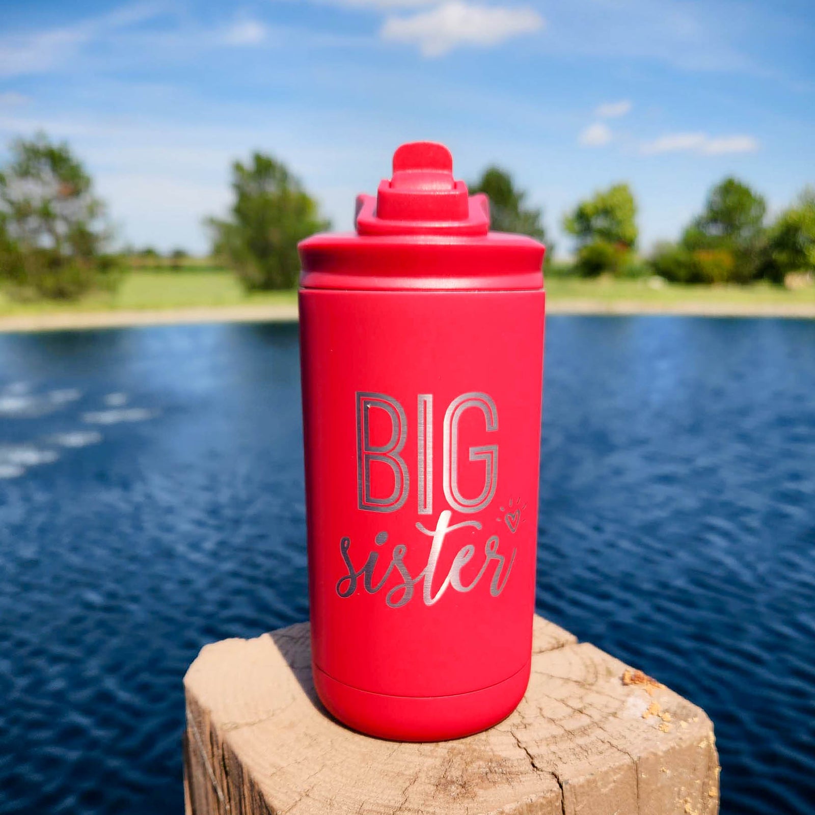 Big Sister Engraved 12oz Kids Water Bottle