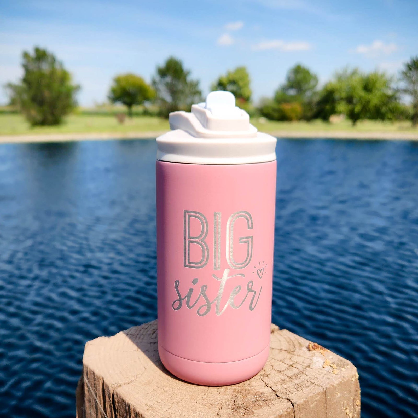 Big Sister Engraved 12oz Kids Water Bottle