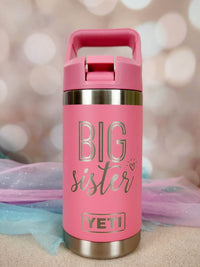 Big Sister Personalized Engraved 12oz YETI Kids Water Bottle