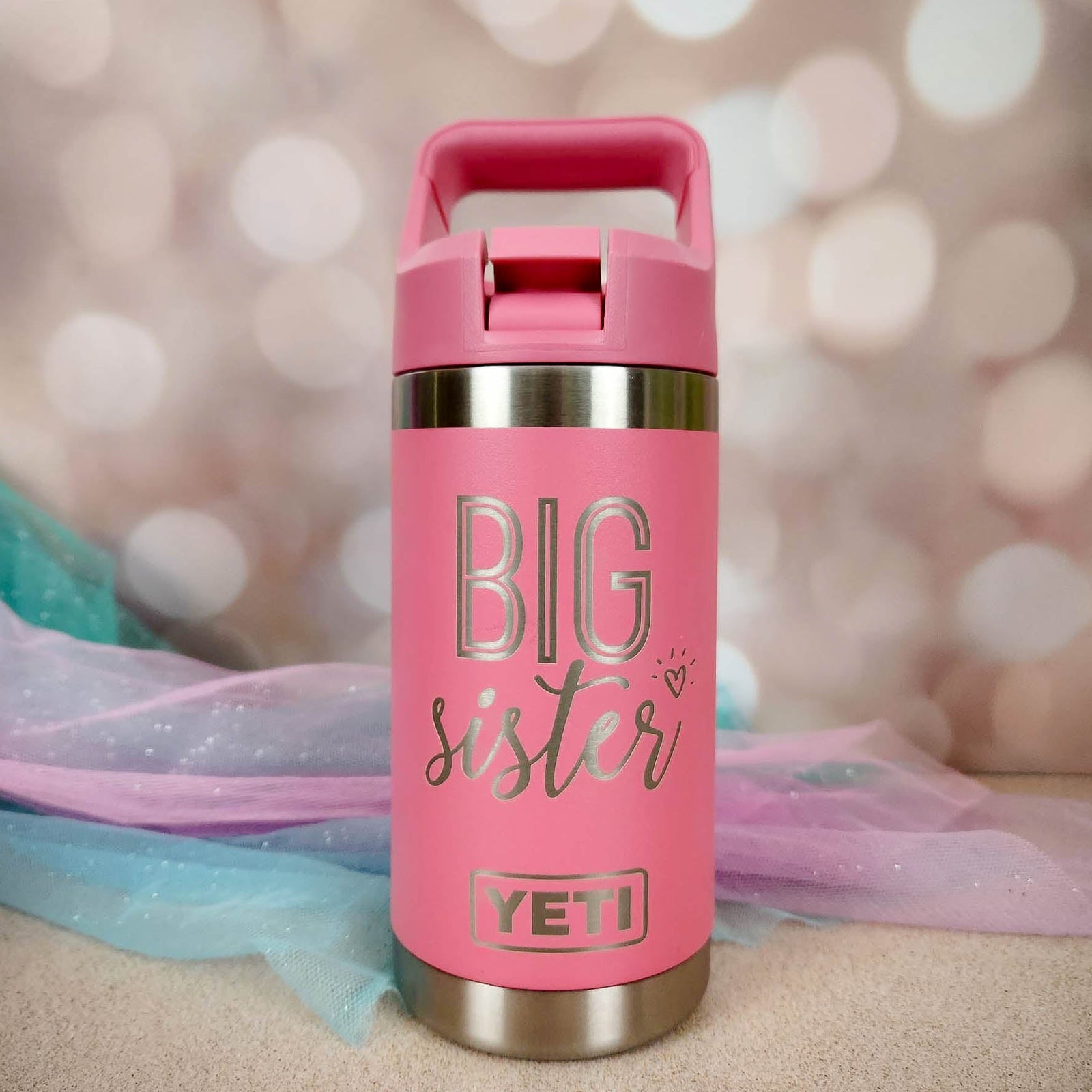 Big Sister Personalized Engraved 12oz YETI Kids Water Bottle