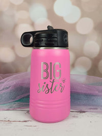 Big Sister Engraved 12oz Kids Water Bottle