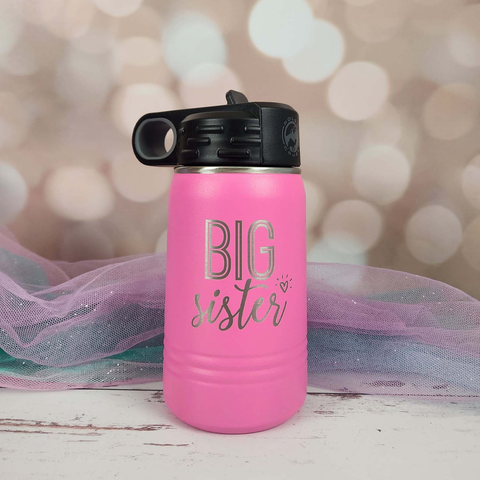 Big Sister Engraved 12oz Kids Water Bottle