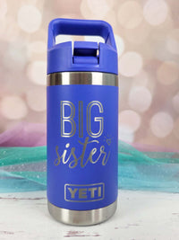 Big Sister Personalized Engraved 12oz YETI Kids Water Bottle