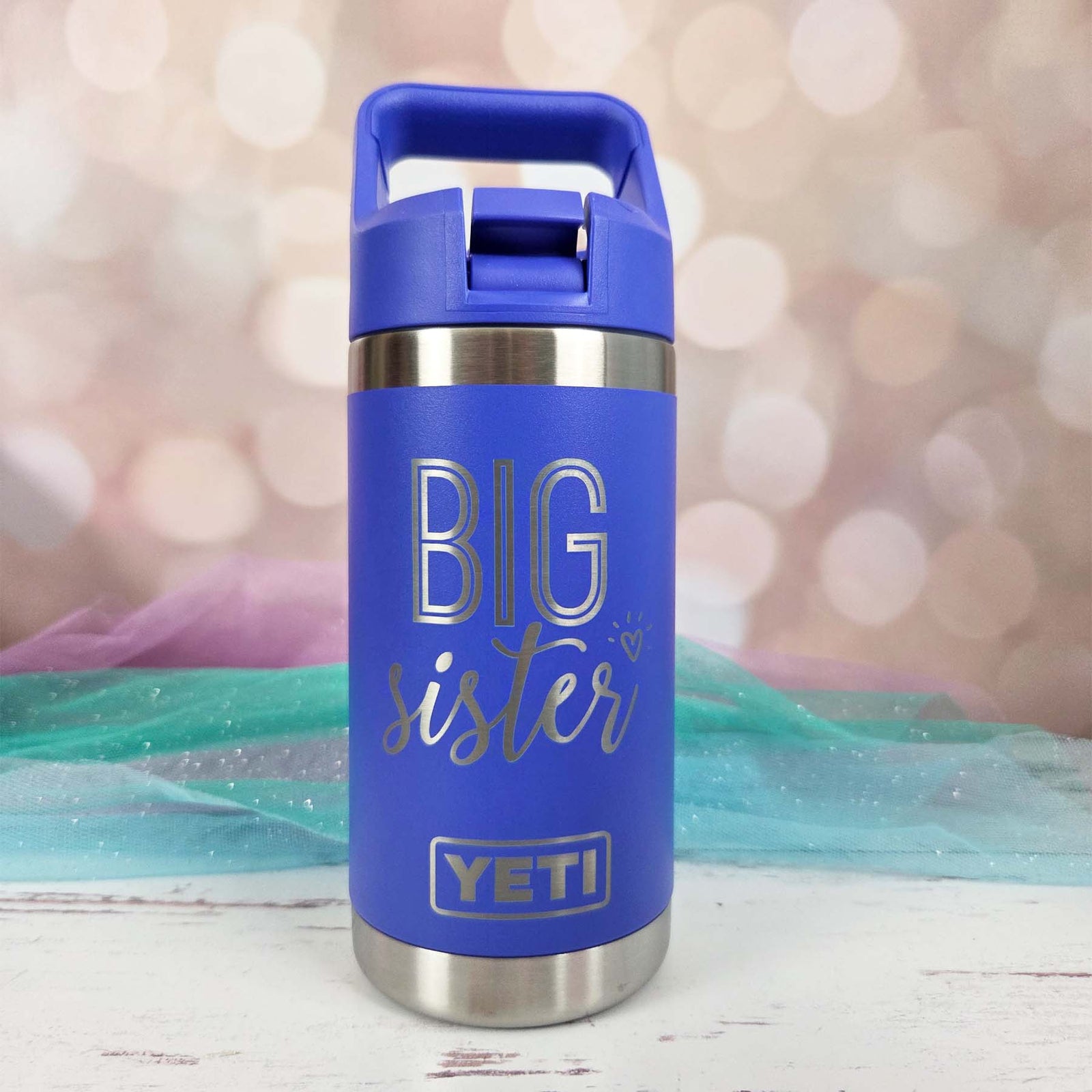 Big Sister Personalized Engraved 12oz YETI Kids Water Bottle