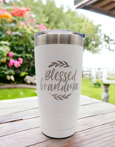 Blessed Grandma Engraved 20oz White Tumbler