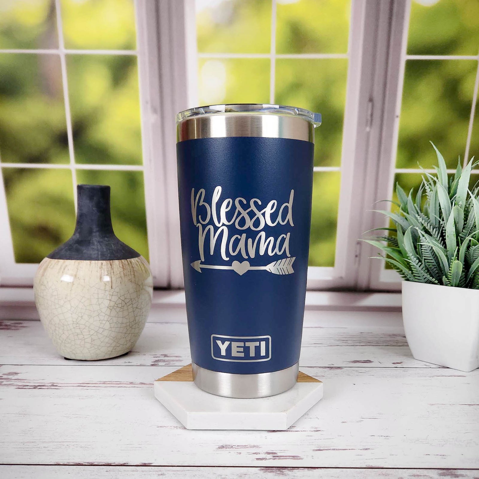 Blessed Mama Engraved YETI Tumbler