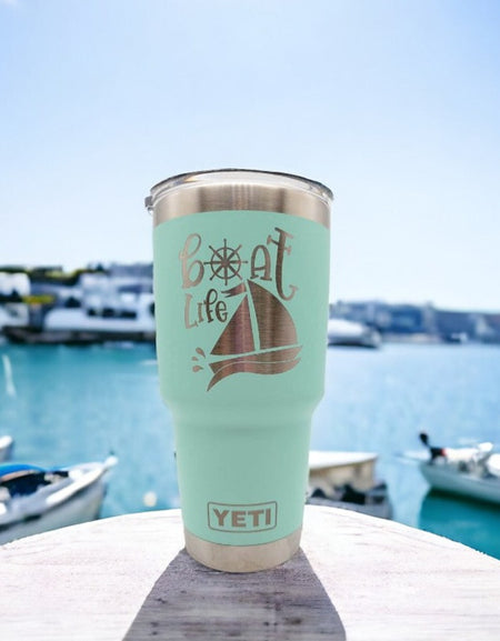 Boat Life Engraved YETI Tumbler