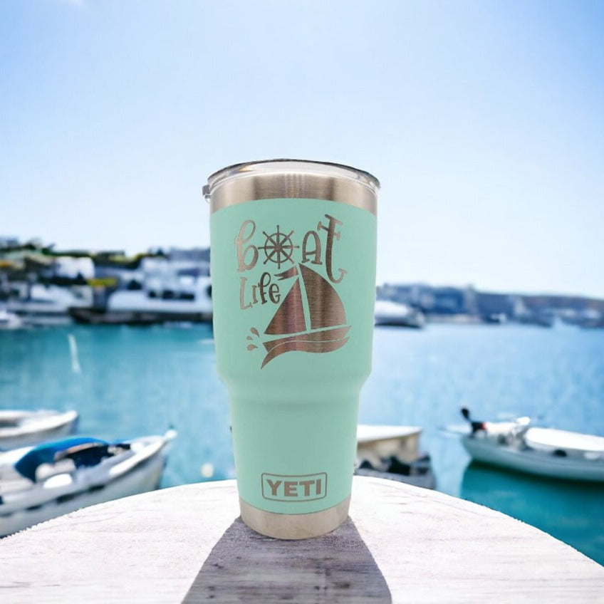 Boat Life Engraved YETI Tumbler