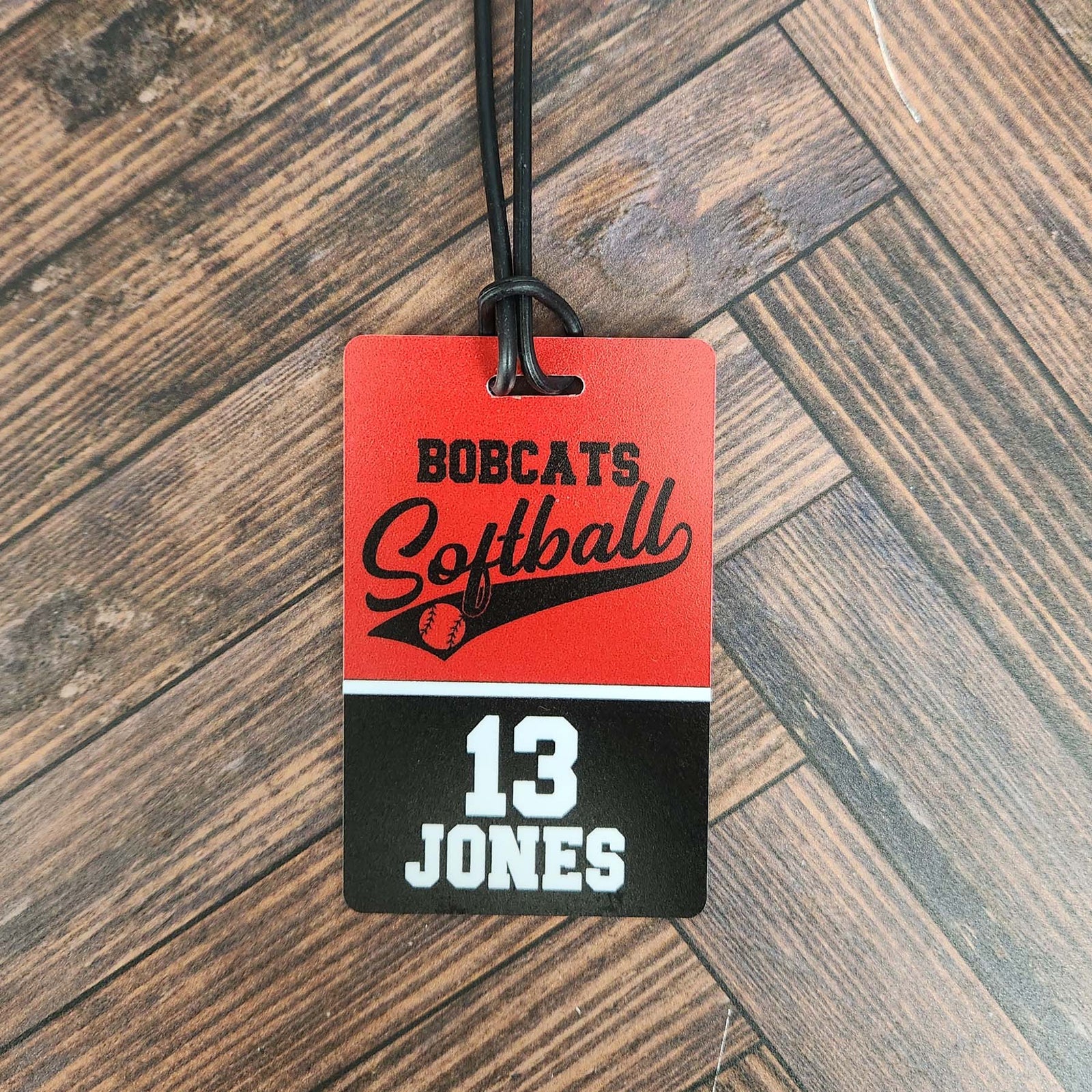Softball Team Sports Bag Tag