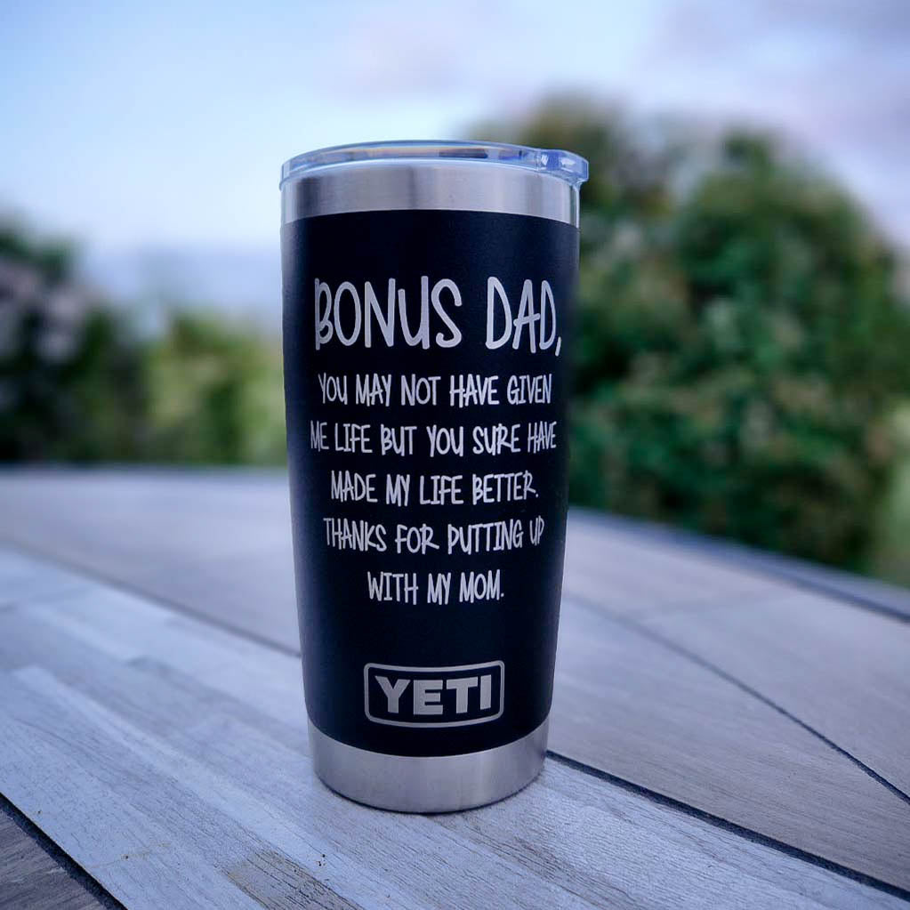 Bonus Dad Engraved YETI Tumbler