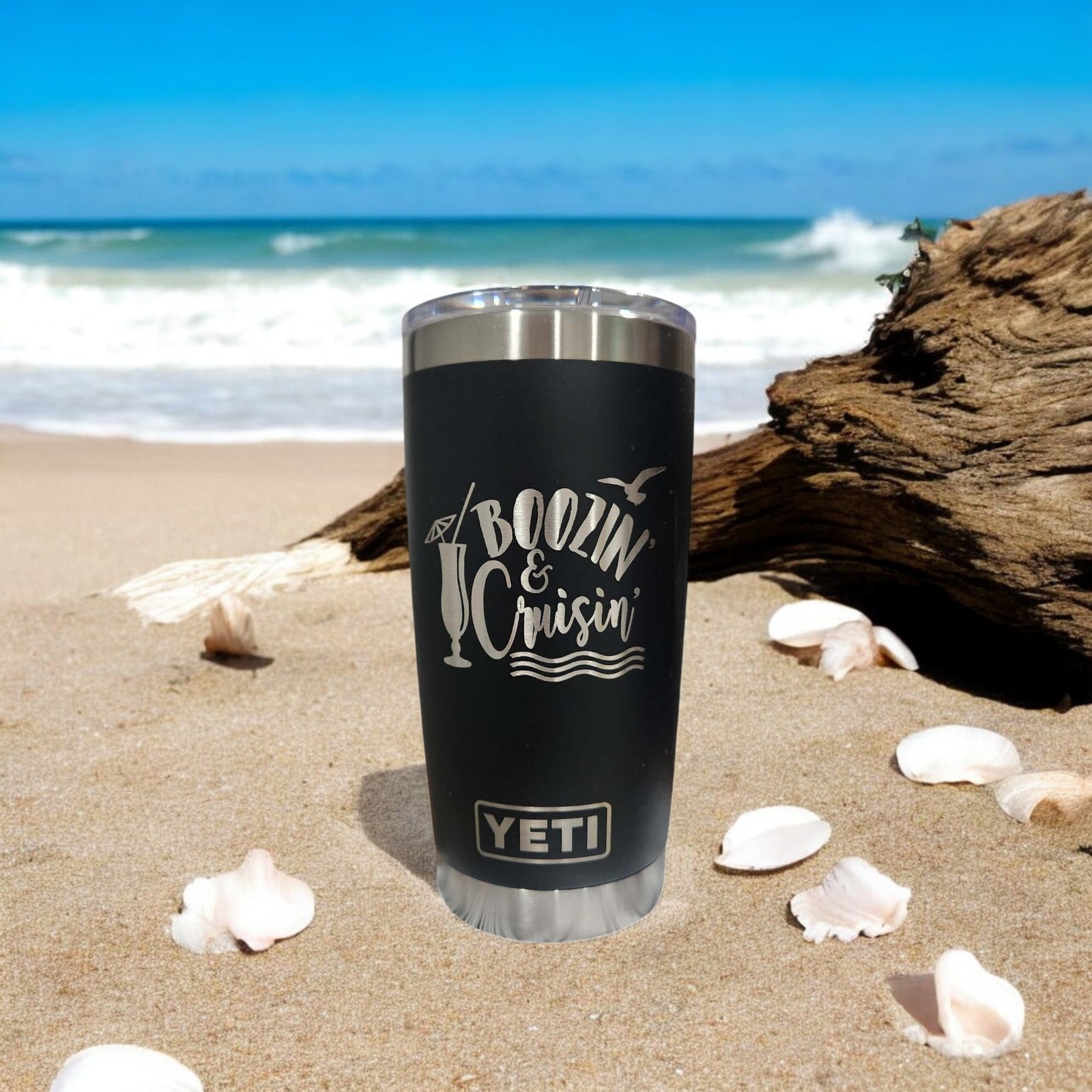Boozin' and Cruisin' Engraved YETI Tumbler